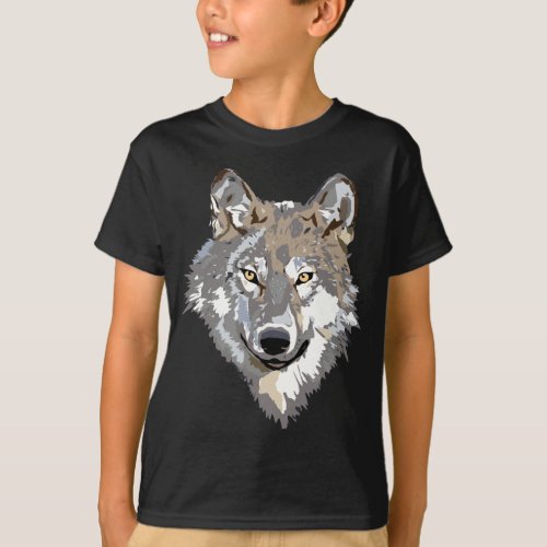 wolf face T_shirt