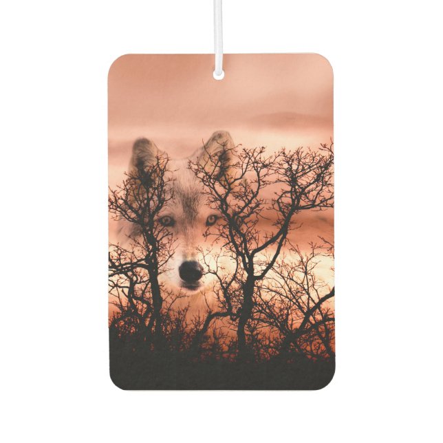 Wolf face totem air freshener (Front)