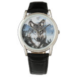 Wolf Face Watch at Zazzle