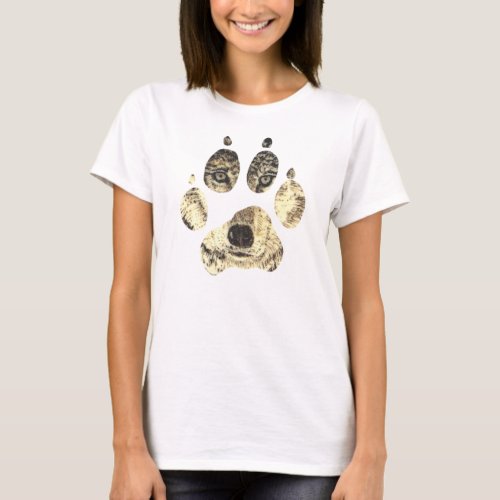 Wolf face womens tee