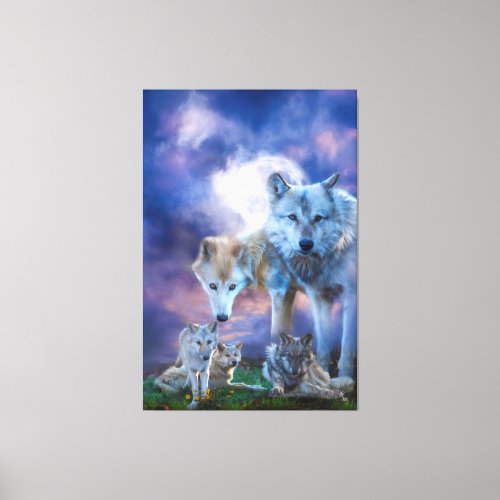 Wolf Family BETTER WORLD Canvas Print