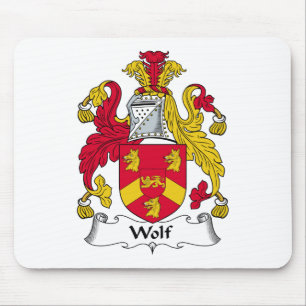 Wolf Family Crest Mouse Pad
