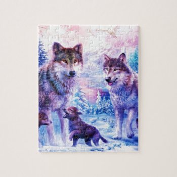 Wolf Family Jigsaw Puzzle by LATENA at Zazzle