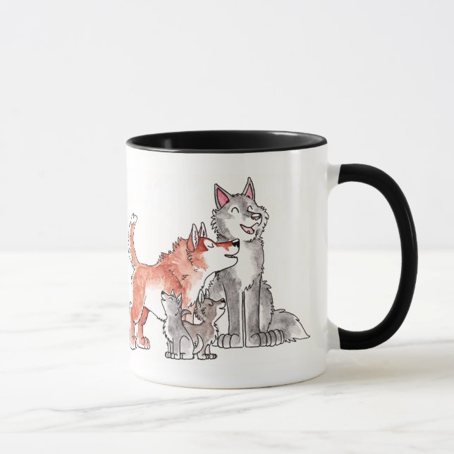 Wolf Family Mug (Right)