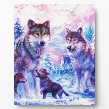 Wolf Family Plaque by LATENA at Zazzle
