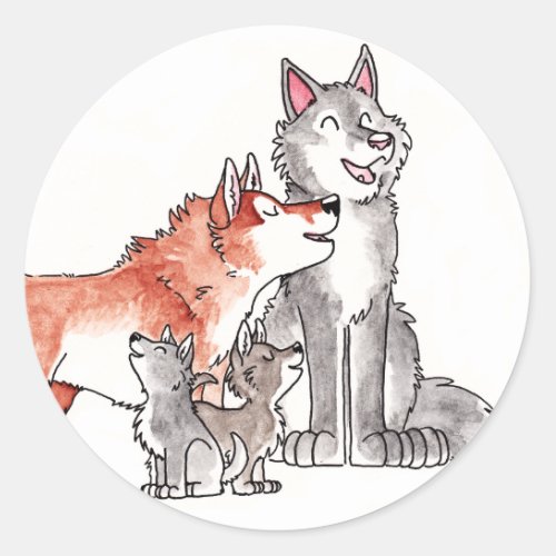 Wolf Family Stickers