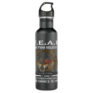 Wolf Fear Has Two Meanings Forget Everything And R Stainless Steel Water Bottle