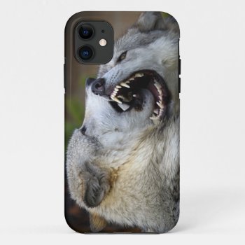Wolf Fight Iphone 11 Case by usyellowstone at Zazzle