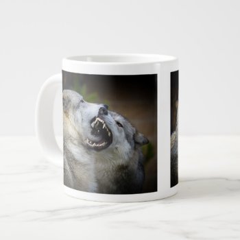 Wolf Fight Large Coffee Mug by usyellowstone at Zazzle