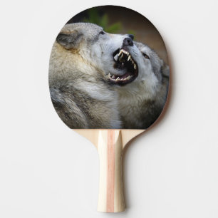 Wolf Fight Ping-Pong Paddle
