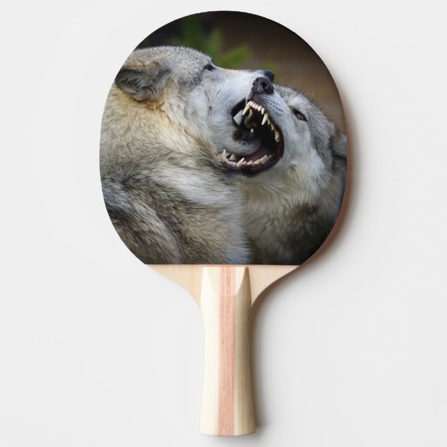Wolf Fight Ping-Pong Paddle (Front)