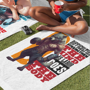 Wolf Fighter Quote Towel