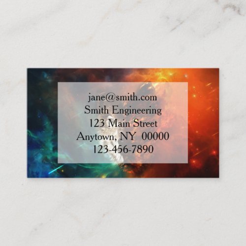 Wolf fire and ice business card