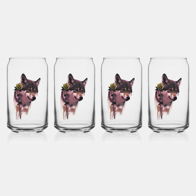 Wolf Five Can Glass (Front)