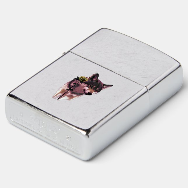 Wolf Five :  Zippo Lighter (Angled)