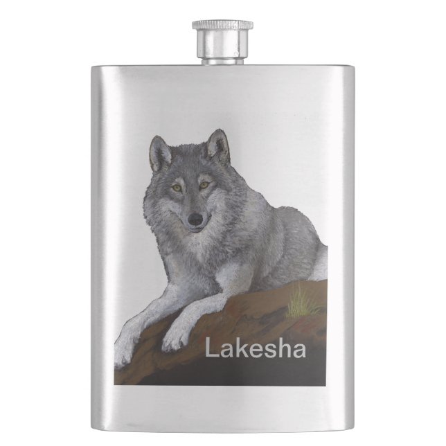 Wolf Flask (Front)