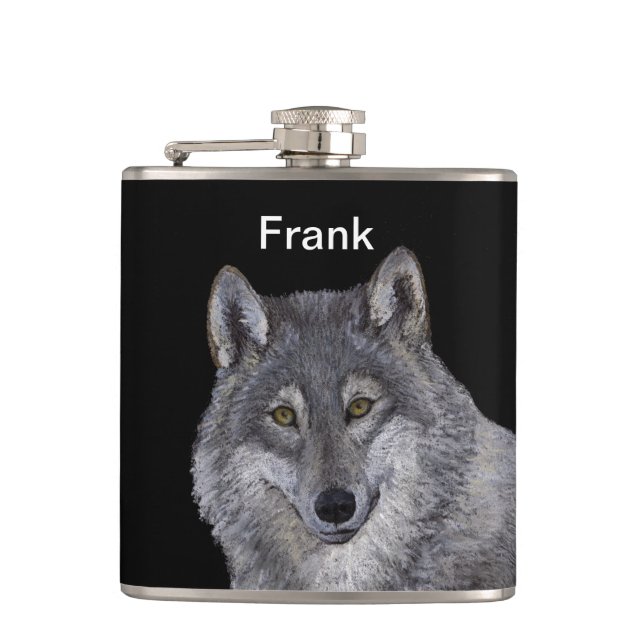Wolf Flask (Front)