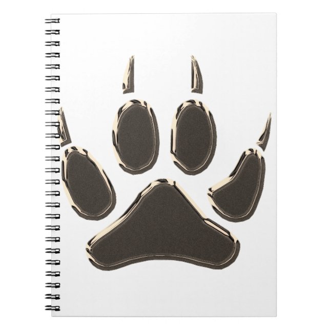 wolf footprint notebook (Front)