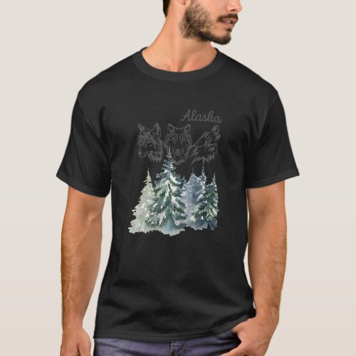 Wolf  For Alaska Vacation T_Shirt