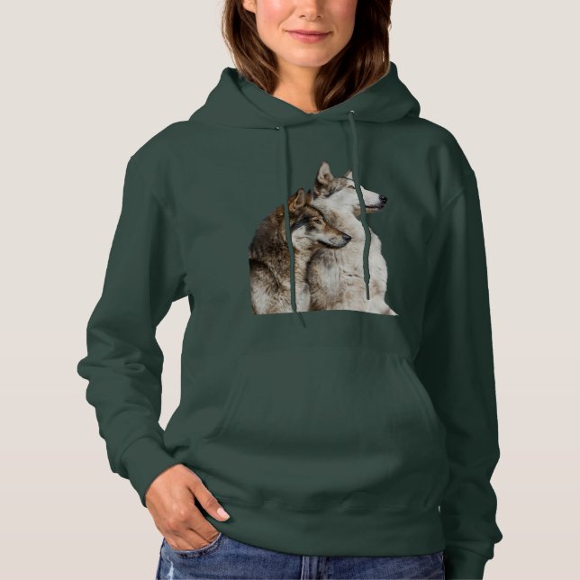 Wolf Forest Green Hoodie (Front)