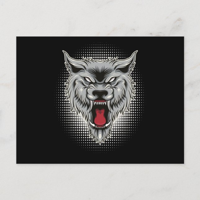 Wolf Forest Wolves Wild Animal Moon Fun Animal Postcard (Front)