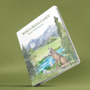 Wolf Forest Woodland Cabin Guest Information 3 Ring Binder