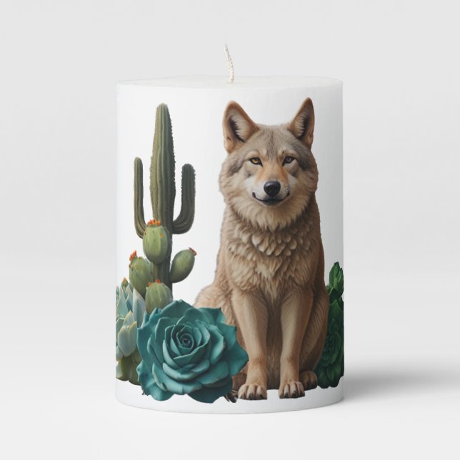 Wolf Four: Pillar Candle (Front)