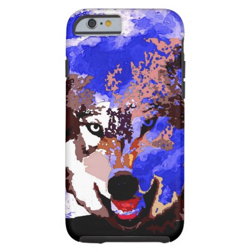 Wolf  Full Moon Tough iPhone 6 Case