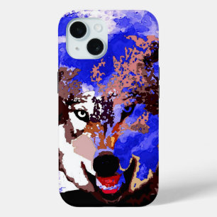 Wolf & Full Moon iPhone 15 Case