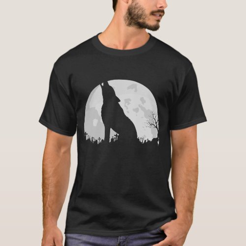 Wolf_Full_Moon_Graveyard T_Shirt