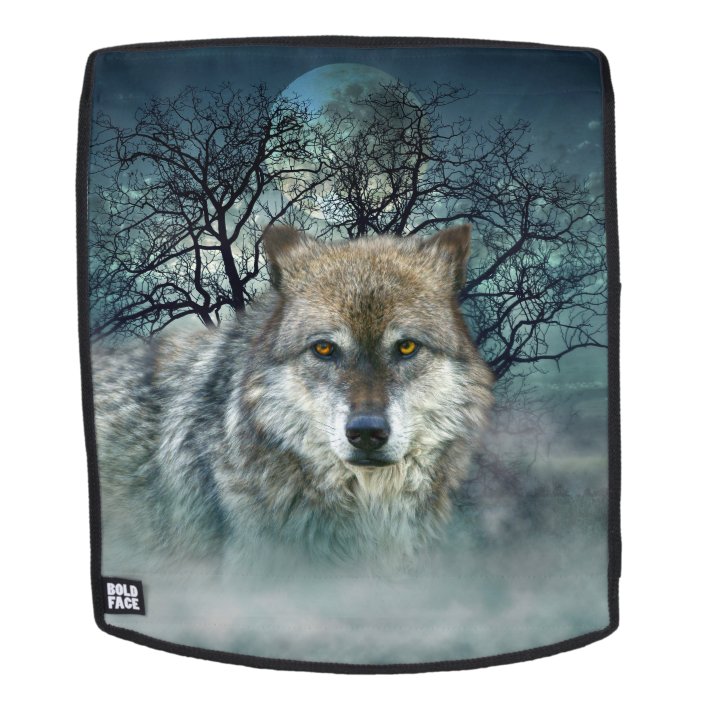 wolf face backpack