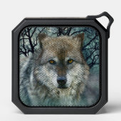 Wolf Full Moon in Fog Bluetooth Speaker (Front)