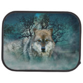 Wolf Full Moon in Fog Car Mat (Rear)