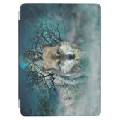 Wolf Full Moon in Fog iPad Air Cover (Front)