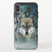 Wolf Full Moon in Fog Uncommon iPhone Case (Back)