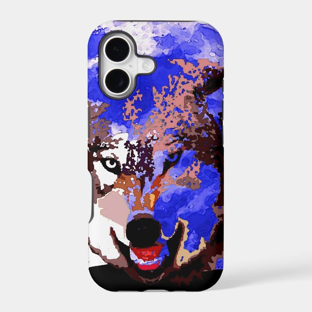 Wolf & Full Moon Iphone Case (Back)