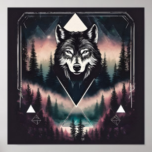 hipster wolf triangle