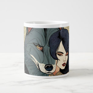 Wolf Gift Mrs. Jugendstil Russia Ornament Giant Coffee Mug