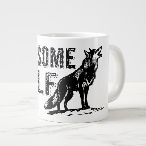 Wolf Gift Retro Spruch Vintage Giant Coffee Mug