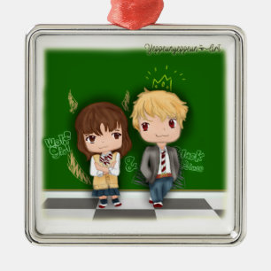 Wolf girl & Black prince ~ Erika x Kyouya Metal Ornament