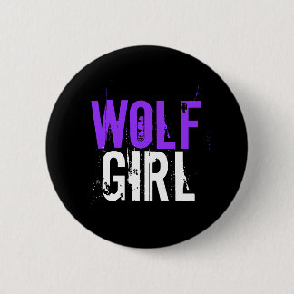 Wolf girl button