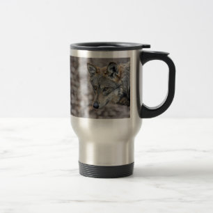 Wolf Glimpse Panoramic Image Travel Mug