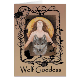 Wolf Goddess card by Lori Karels