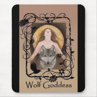 Wolf Goddess Mousepad by Lori Karels