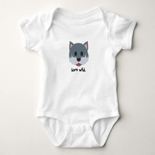 Wolf Graphic Infant One_piece Baby Bodysuit