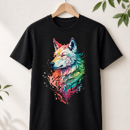 Wolf Graphic Streetwear Tee Bold & Colorful