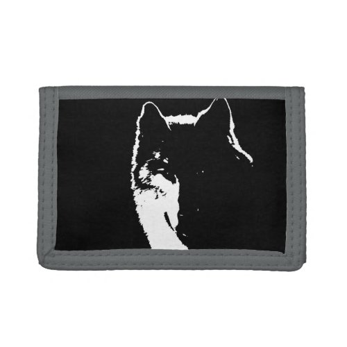 Wolf Gray TriFold Nylon Wallet