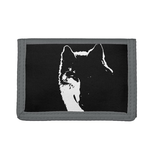 Wolf Gray TriFold Nylon Wallet (Front)