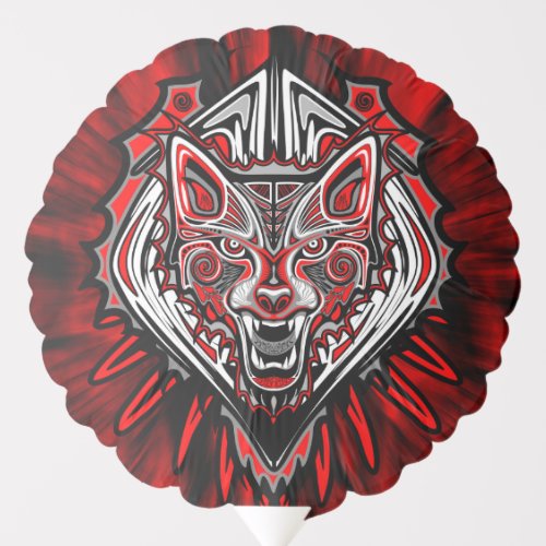 Wolf Haida Tribal Totem Design Balloon