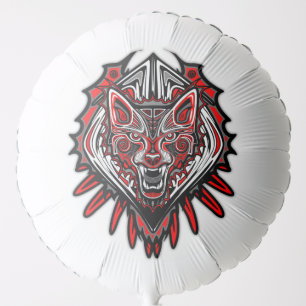 Wolf Haida Tribal Totem Design Balloon